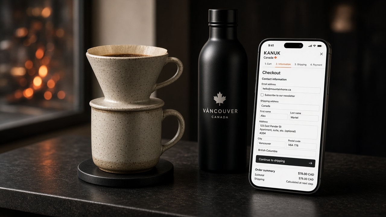 AI-generated product photography for a Canadian store